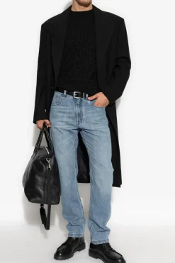 Fendi CZARNY Sweter z monogramem