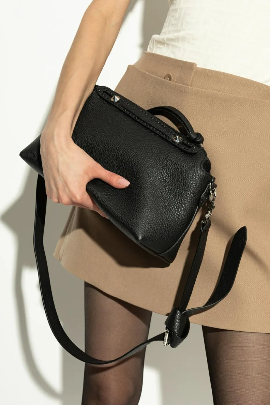 Fendi CZARNY Torba na ramię `By The Way Selleria Medium`