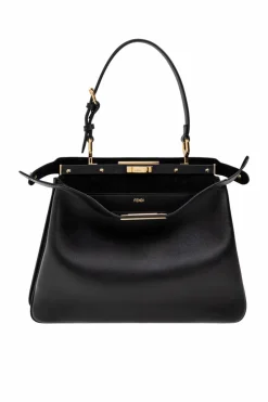 Fendi CZARNY Torba na ramię `Peekaboo Soft Medium`