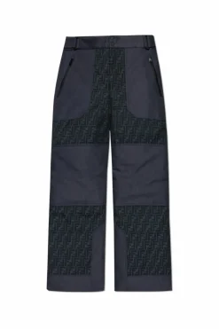 Fendi GRANATOWY Spodnie narciarskie z monogramem