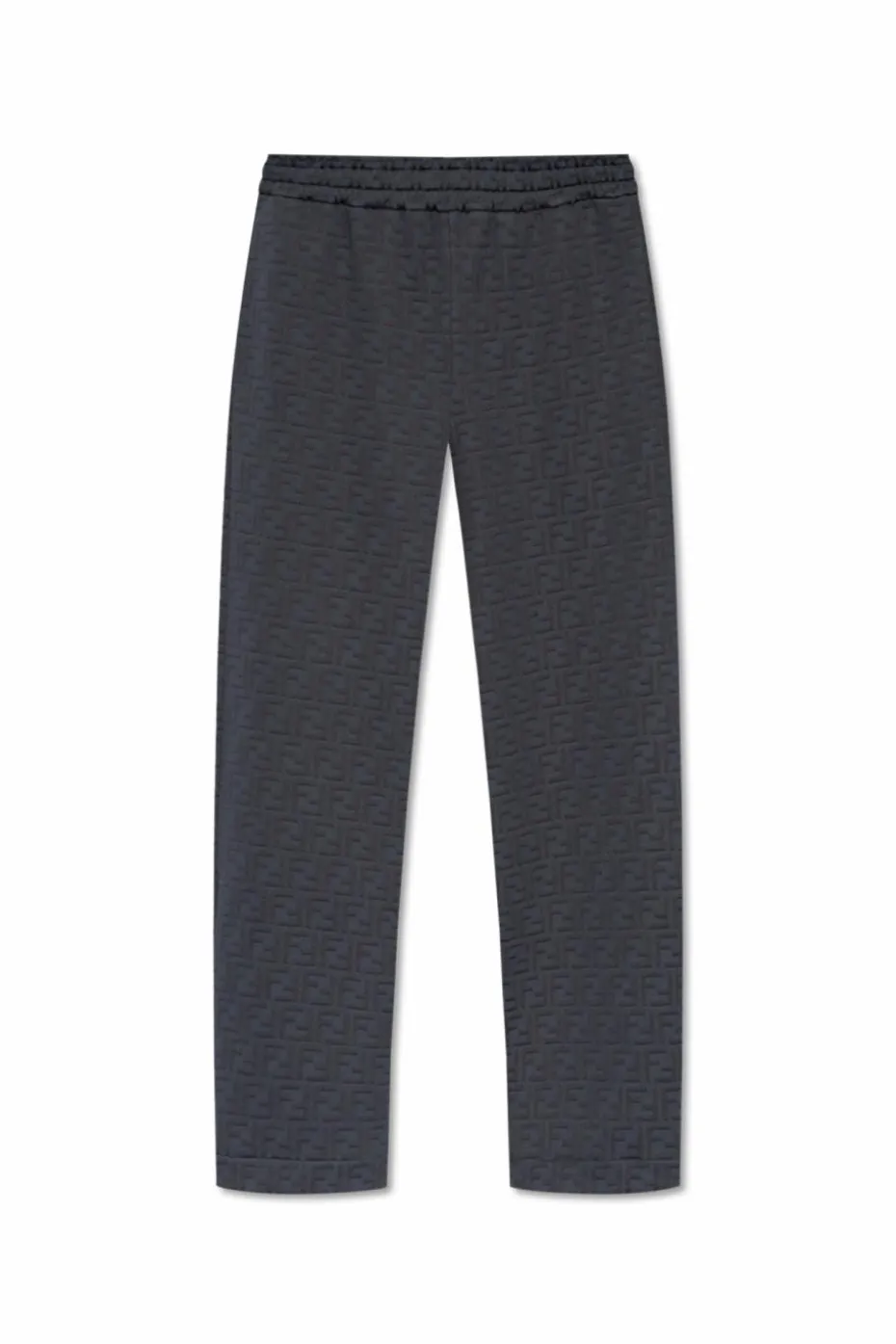 Fendi GRANATOWY Spodnie z monogramem