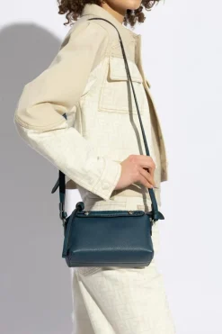 Fendi GRANATOWY Torba na ramię `By The Way Selleria Mini`