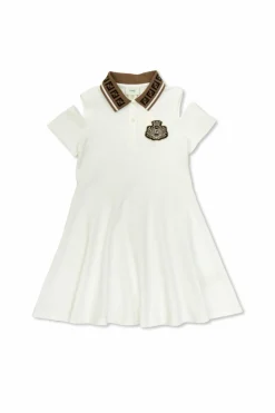 Fendi Kids BIAŁY Bawełniana sukienka typu polo