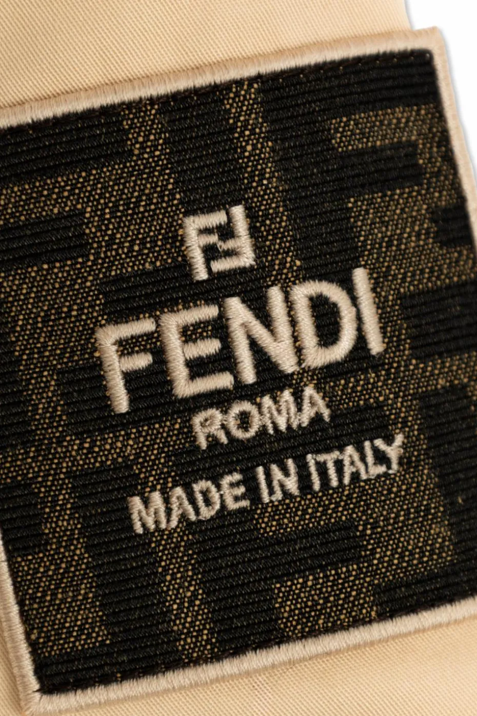 Fendi Kids BIAŁY Spodnie dresowe z kieszenią