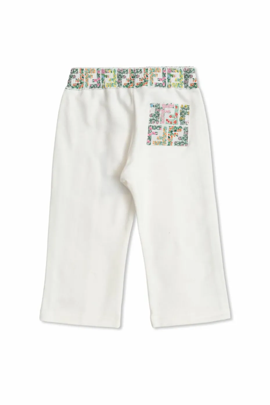 Fendi Kids BIAŁY Spodnie dresowe z motywem kwiatowym