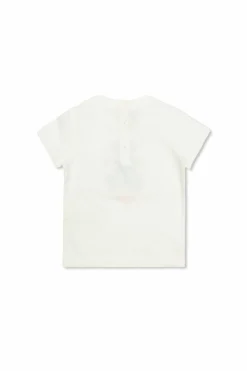 Fendi Kids BIAŁY T-shirt z kolorowym nadrukiem