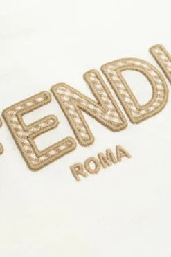 Fendi Kids BIAŁY T-shirt z logo
