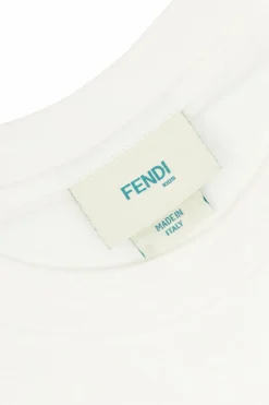 Fendi Kids BIAŁY T-shirt z nadrukiem