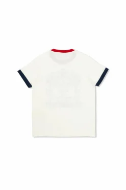 Fendi Kids BIAŁY T-shirt z kolorowym nadrukiem