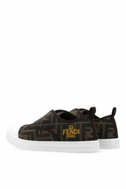 Fendi Kids BRĄZOWY Buty sportowe z monogramem