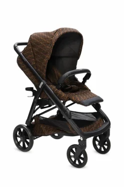 Fendi Kids BRĄZOWY Składana spacerówka z logo