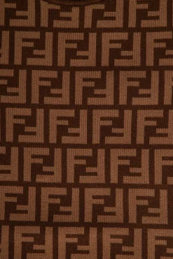 Fendi Kids BRĄZOWY Top z logo