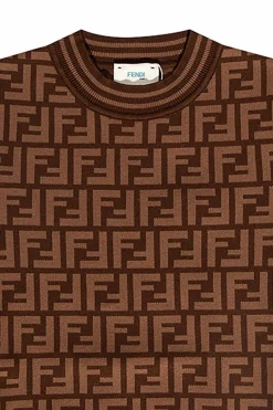 Fendi Kids BRĄZOWY Top z logo