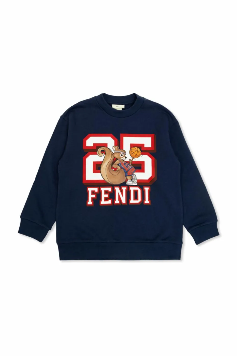 Fendi Kids GRANATOWY Bluza z kolorowym nadrukiem