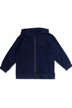 Fendi Kids GRANATOWY Bluza z logo