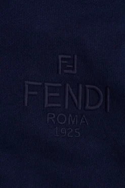 Fendi Kids GRANATOWY Bluza z logo