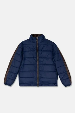 Fendi Kids GRANATOWY Dwustronna kurtka