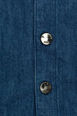 Fendi Kids GRANATOWY Jeansowa koszula