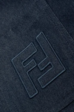 Fendi Kids GRANATOWY Koszula z kieszeniami