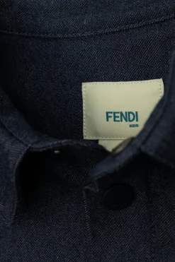 Fendi Kids GRANATOWY Koszula z kieszeniami