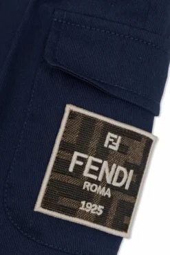 Fendi Kids GRANATOWY Spodnie typu `cargo`