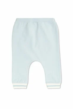 Fendi Kids jasnoniebieski Bawełniane spodnie z wyszytym logo
