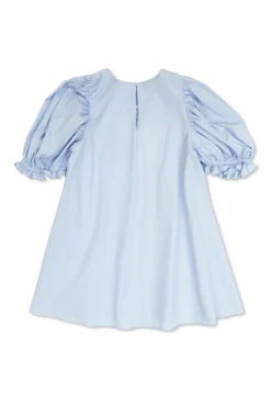 Fendi Kids NIEBIESKI Bawełniana sukienka z wyszytym logo