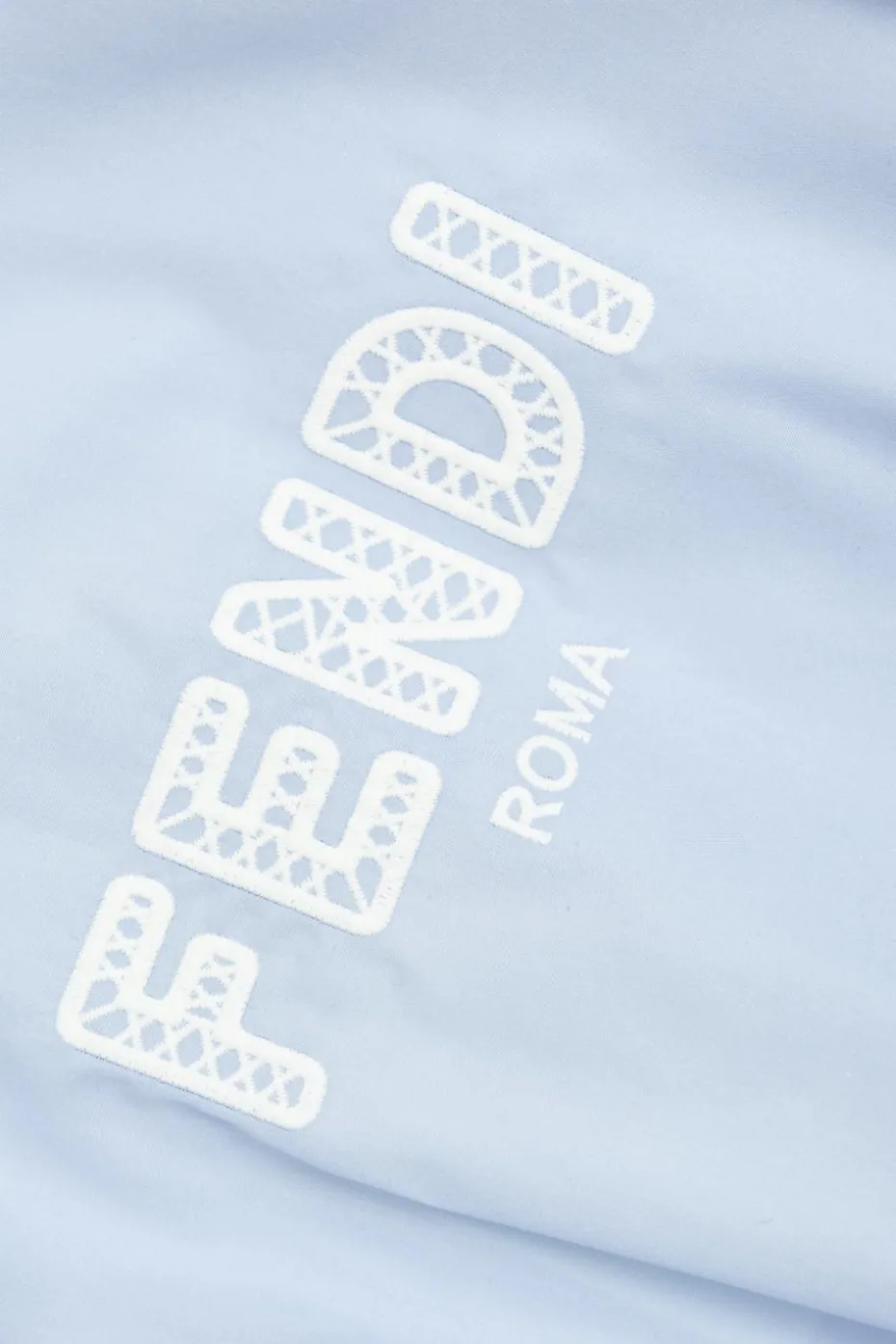 Fendi Kids NIEBIESKI Bawełniana sukienka z wyszytym logo