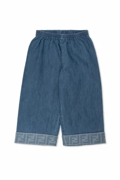Fendi Kids NIEBIESKI Jeansy z zawijanymi nogawkami