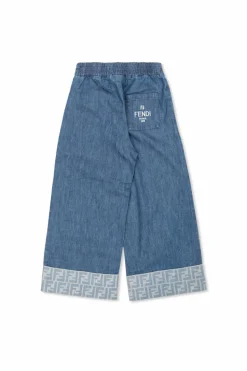 Fendi Kids NIEBIESKI Jeansy z szerokimi nogawkami