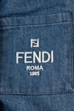 Fendi Kids NIEBIESKI Jeansy z szerokimi nogawkami