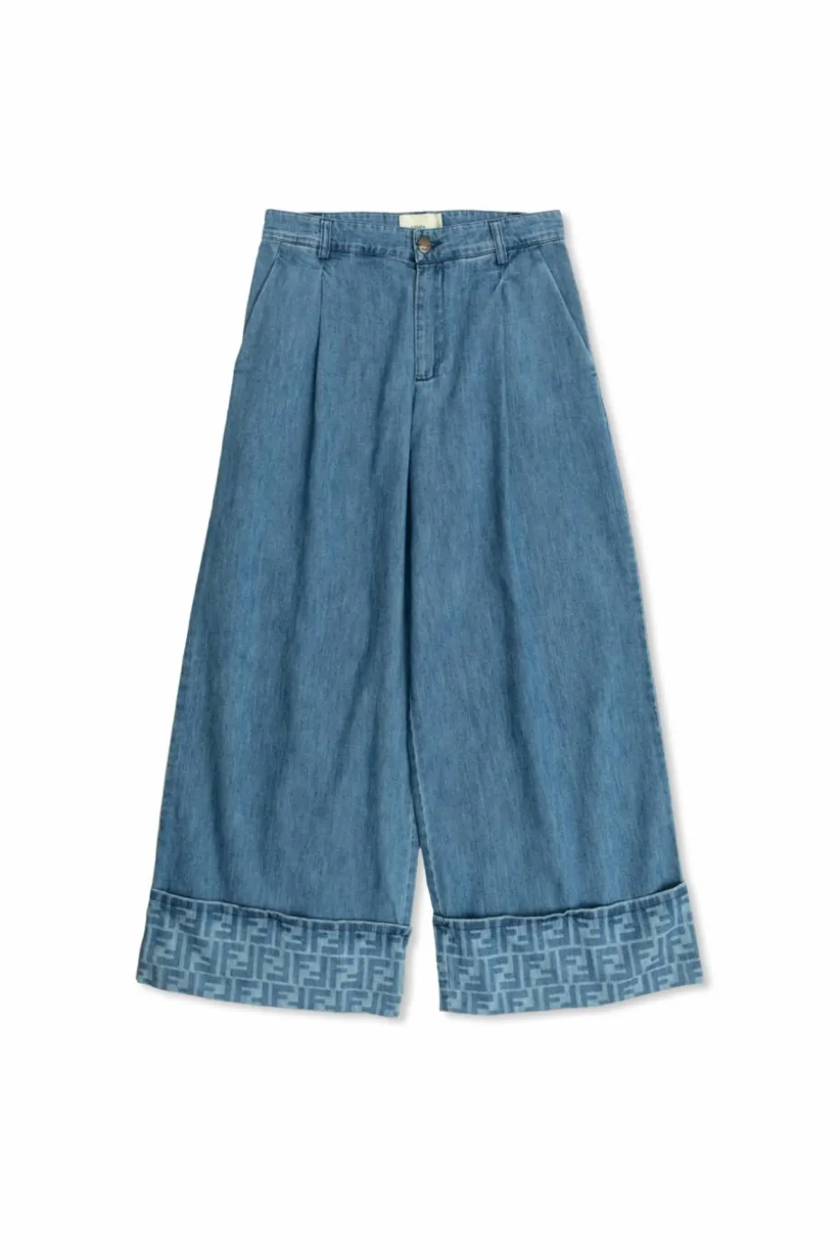 Fendi Kids NIEBIESKI Jeansy z nogawkami o szerokim kroju