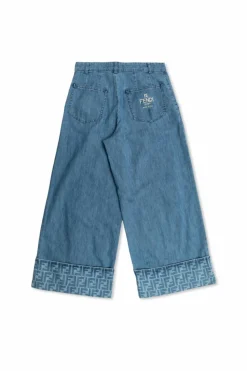 Fendi Kids NIEBIESKI Jeansy z nogawkami o szerokim kroju
