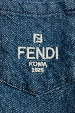Fendi Kids NIEBIESKI Jeansowa sukienka