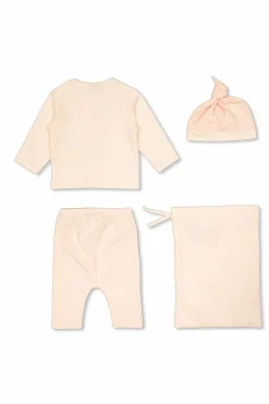 Fendi Kids RÓŻOWY Komplet: czapka, t-shirt z długimi rękawami i spodnie