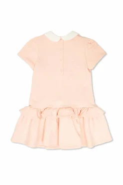 Fendi Kids RÓŻOWY Sukienka z falbaną