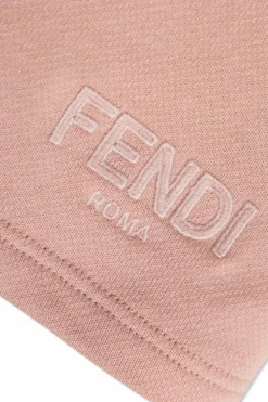 Fendi Kids RÓŻOWY Szorty z wyszytym logo