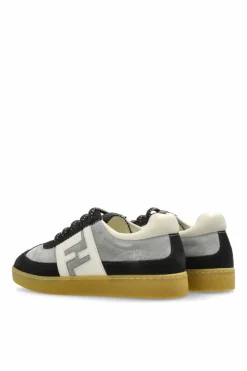 Fendi Kids SZARY Zamszowe buty sportowe