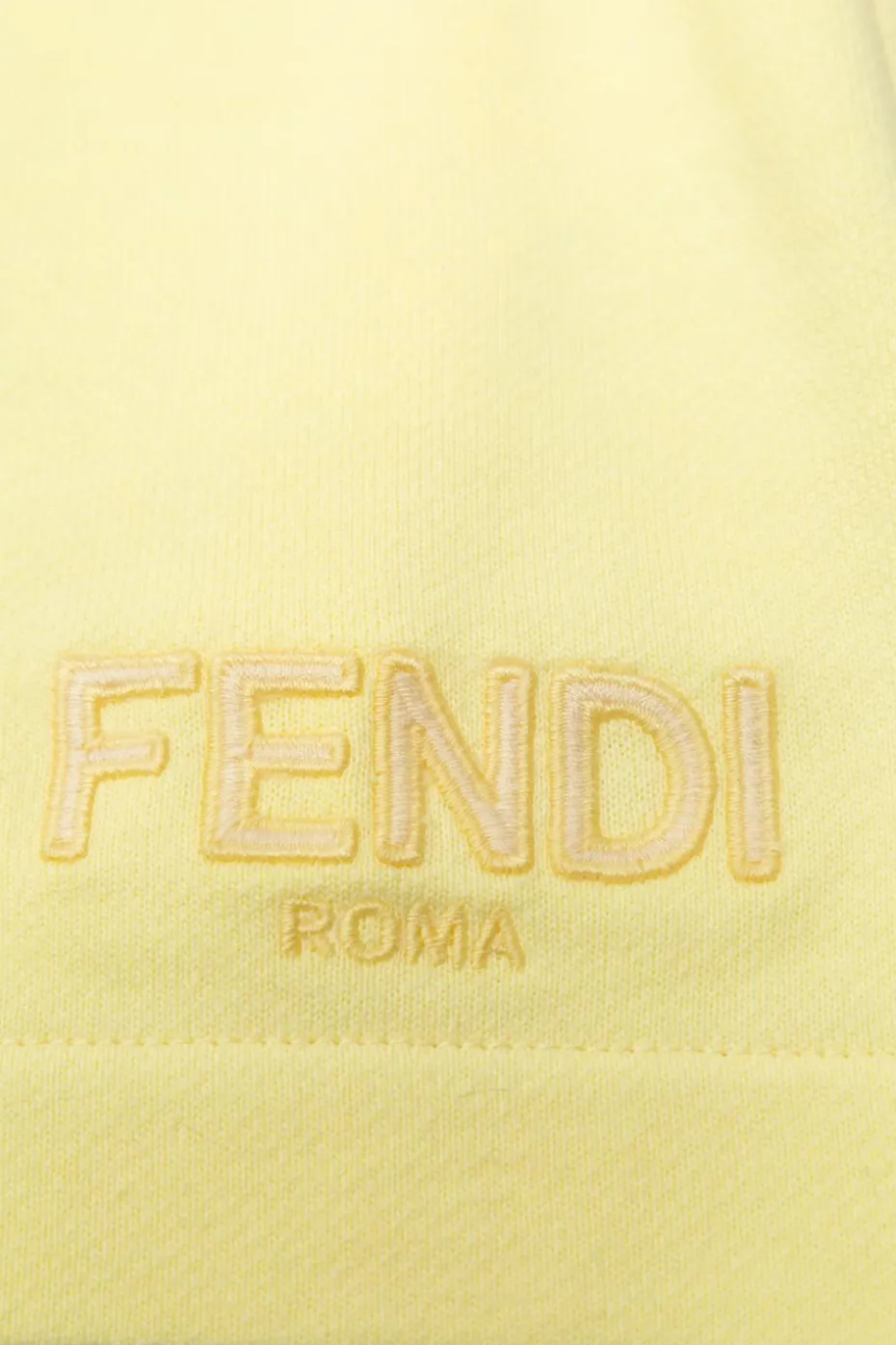 Fendi Kids ŻÓŁTY Szorty z wyszytym logo