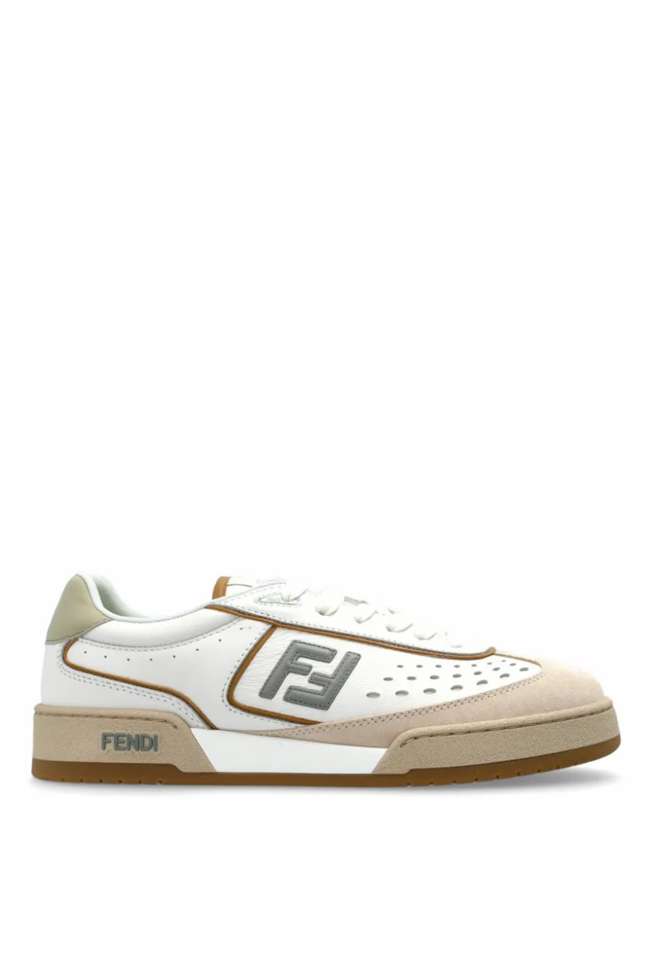 Fendi kremowy Buty sportowe