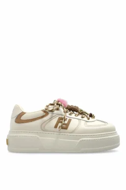 Fendi kremowy Buty sportowe `Match` na platformie