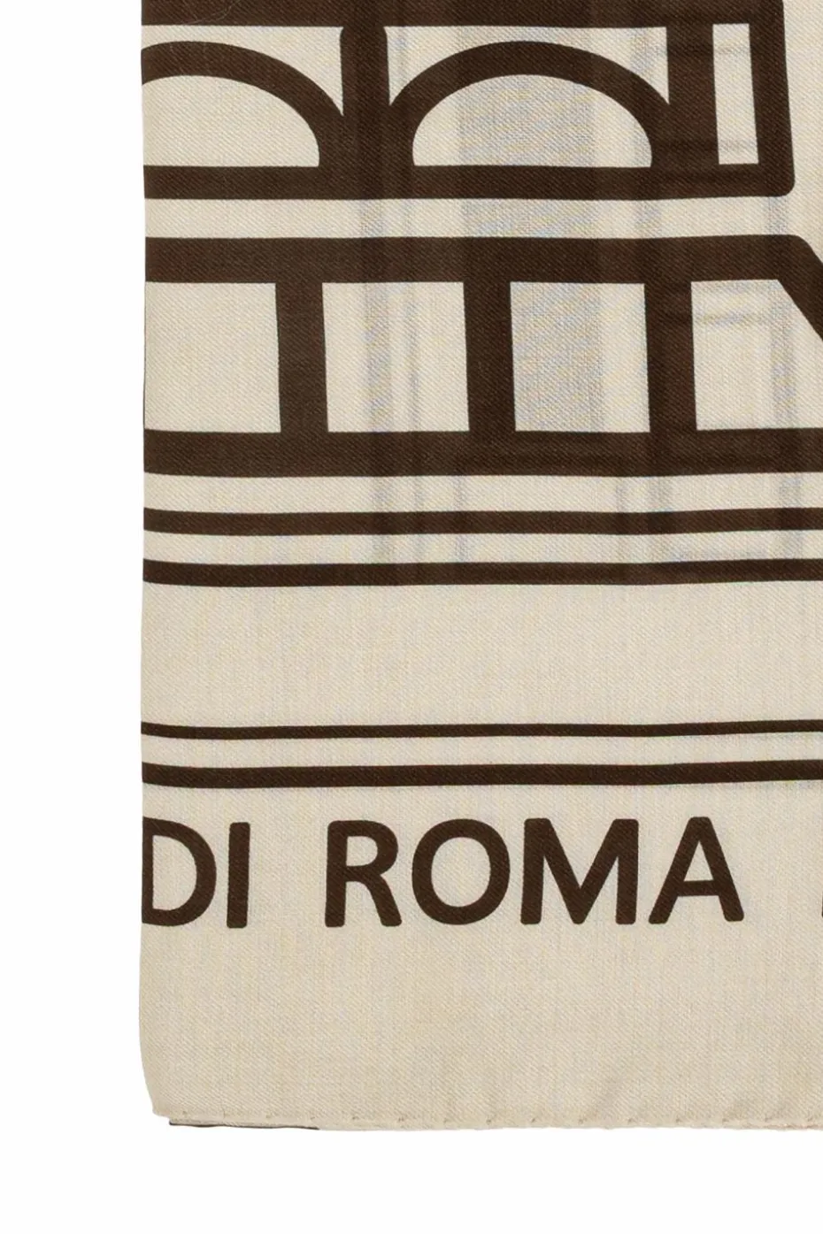 Fendi kremowy Chusta z logo