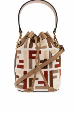 Fendi kremowy Torba do ręki `Mon Tresor` typu `bucket`