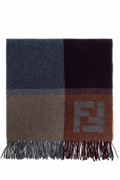 Fendi MULTIKOLOR Wełniany szal