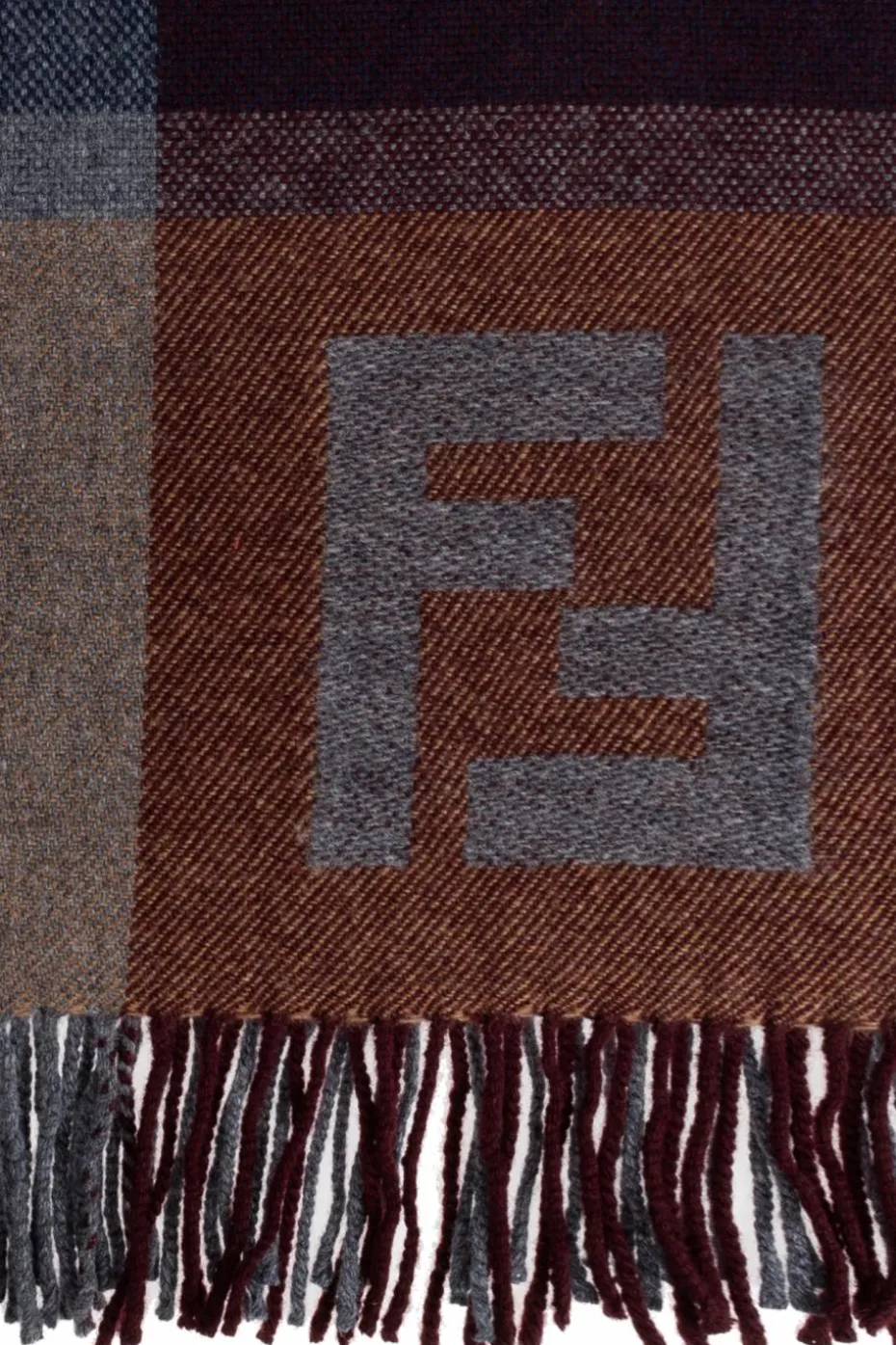 Fendi MULTIKOLOR Wełniany szal