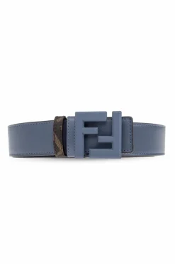 Fendi NIEBIESKI Dwustronny pasek