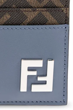 Fendi NIEBIESKI Etui na karty z logo