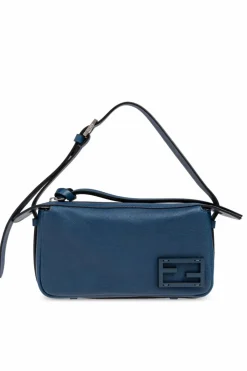 Fendi NIEBIESKI Skórzana torba na ramię ‘Smiply Fendi Mini’