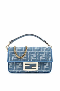 Fendi NIEBIESKI Torba do ręki `Baguette Mini`