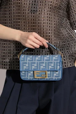 Fendi NIEBIESKI Torba do ręki `Baguette Mini`